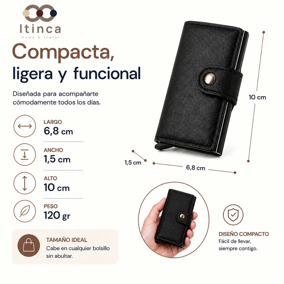 Billetera Tarjetero Tahg Protección Rfid 6 Tarjetas 3