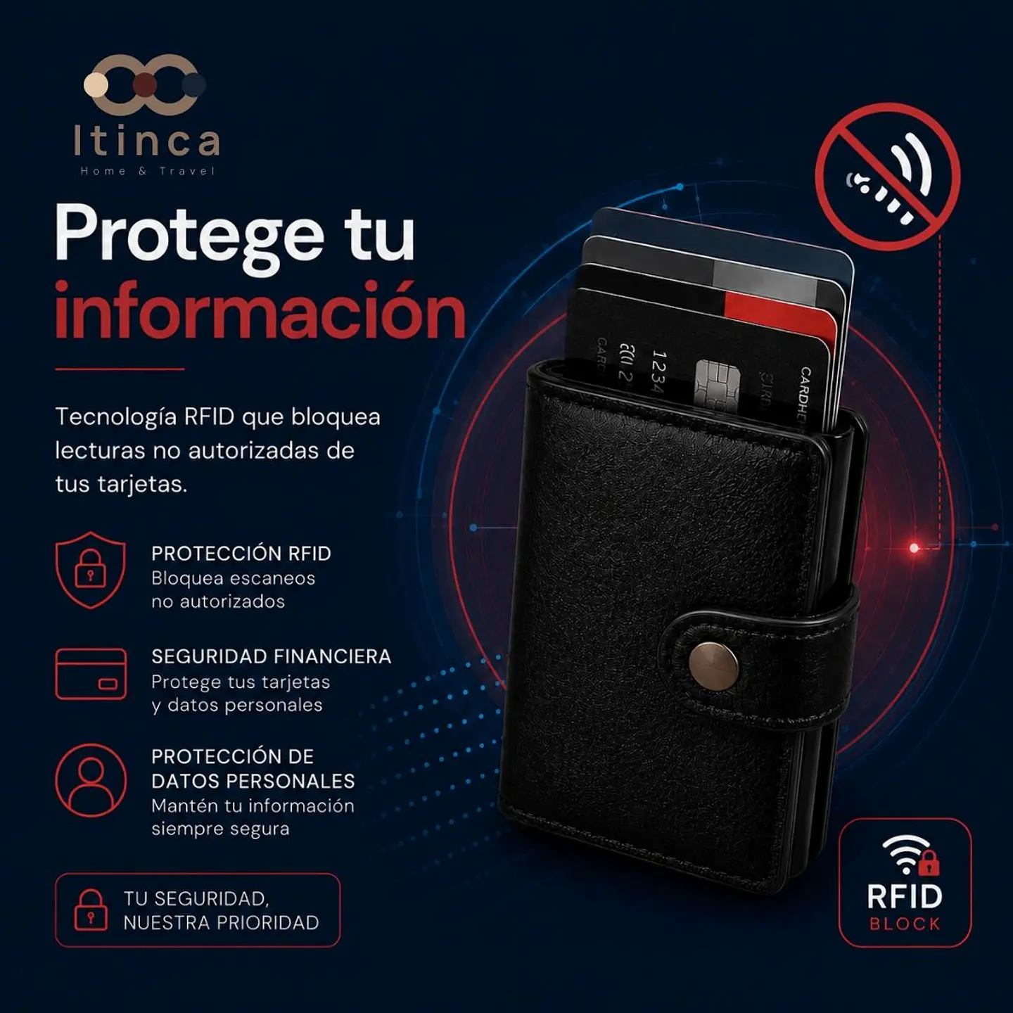 Billetera Tarjetero Tahg Protección Rfid 6 Tarjetas 5