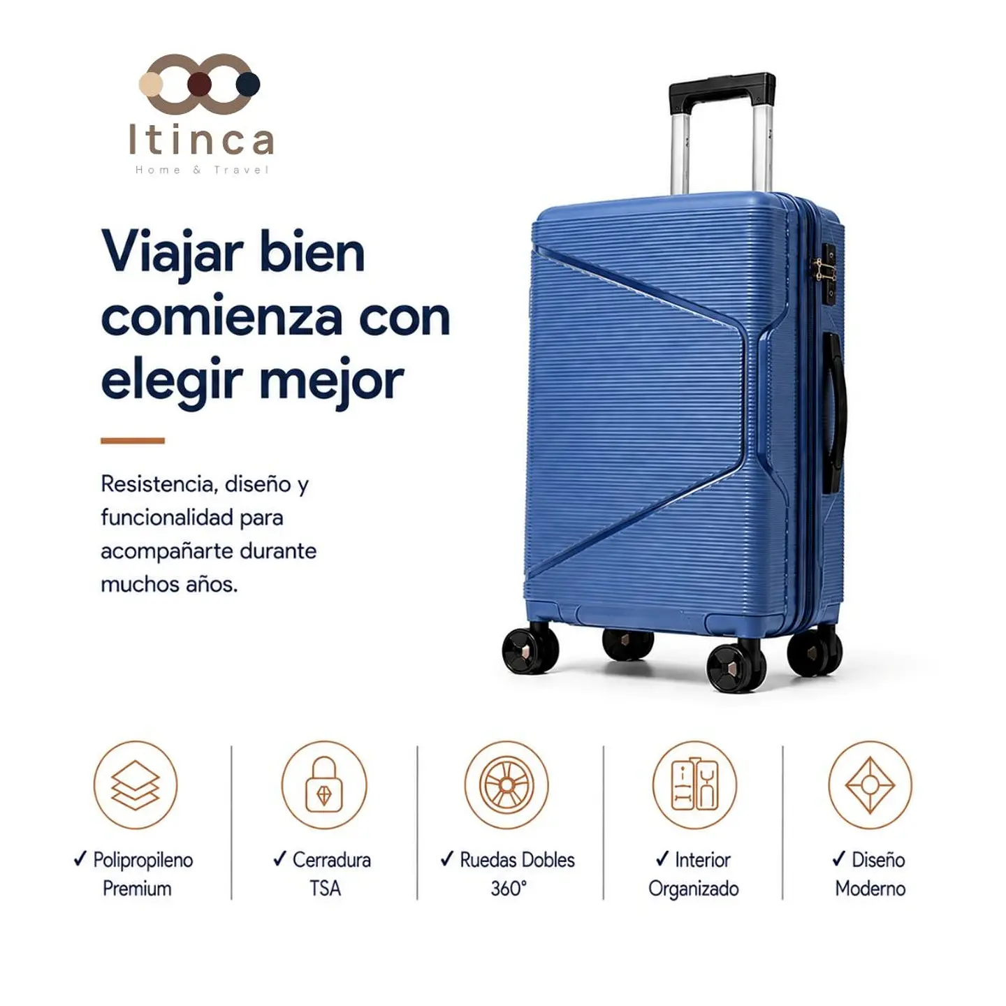 Maleta de Viaje Quizapu PP | Cabina 10 kg, Mediana 20 kg y Grande 23 kg 7