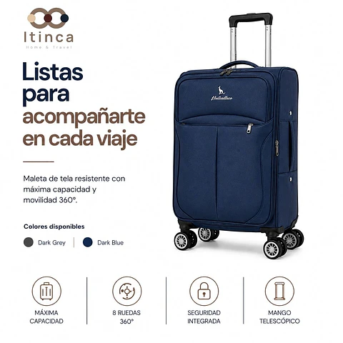 Maleta de Viaje Itinca Llullaillaco | Cabina 10 kg, Mediana 20 kg y Grande 23 kg
