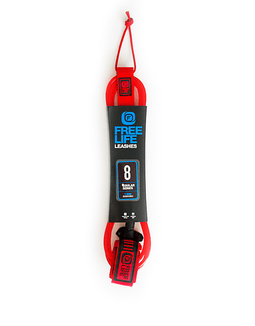 LEASH FREELIFE 8 FT 7MM HEAVY SERIES RED