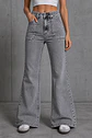 Jeans Efesis Flare gris  - Miniatura 1