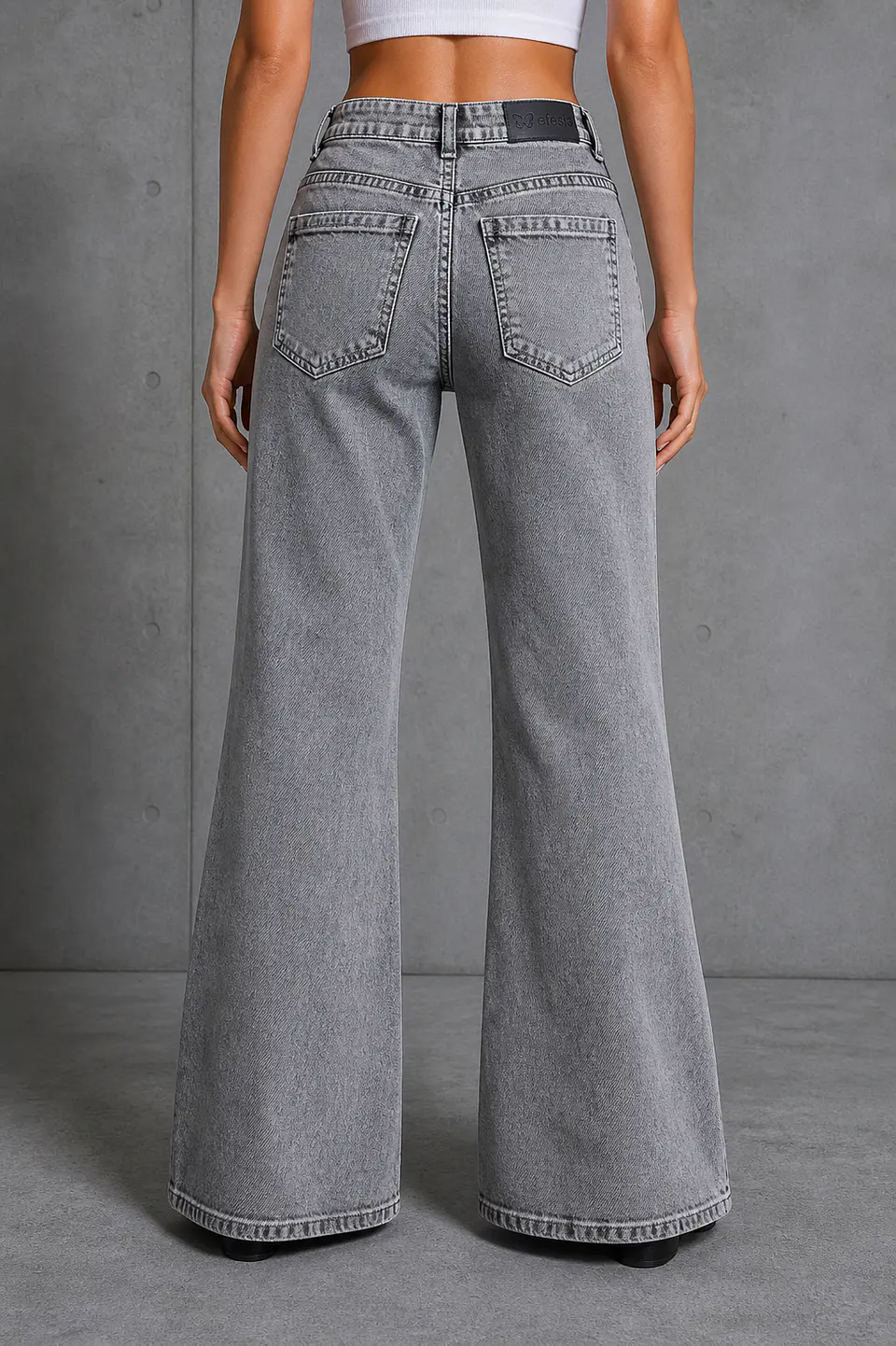 Jeans Efesis Flare gris  2