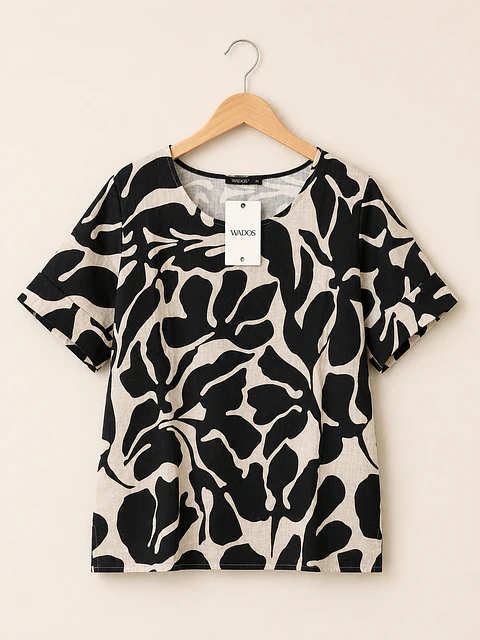 Blusa manga corta Lino Wados