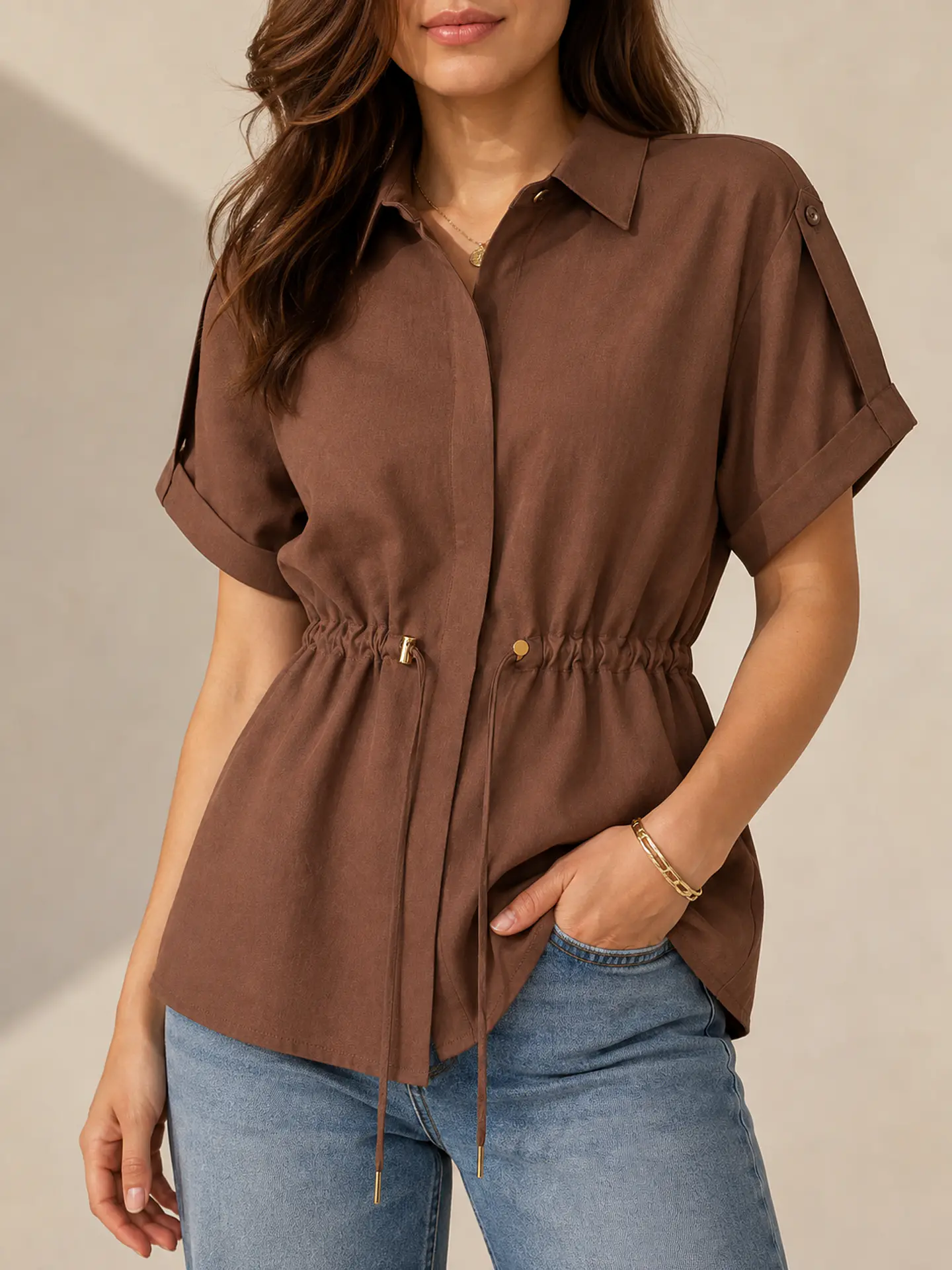 Blusa manga corta Chocolate Wados 4