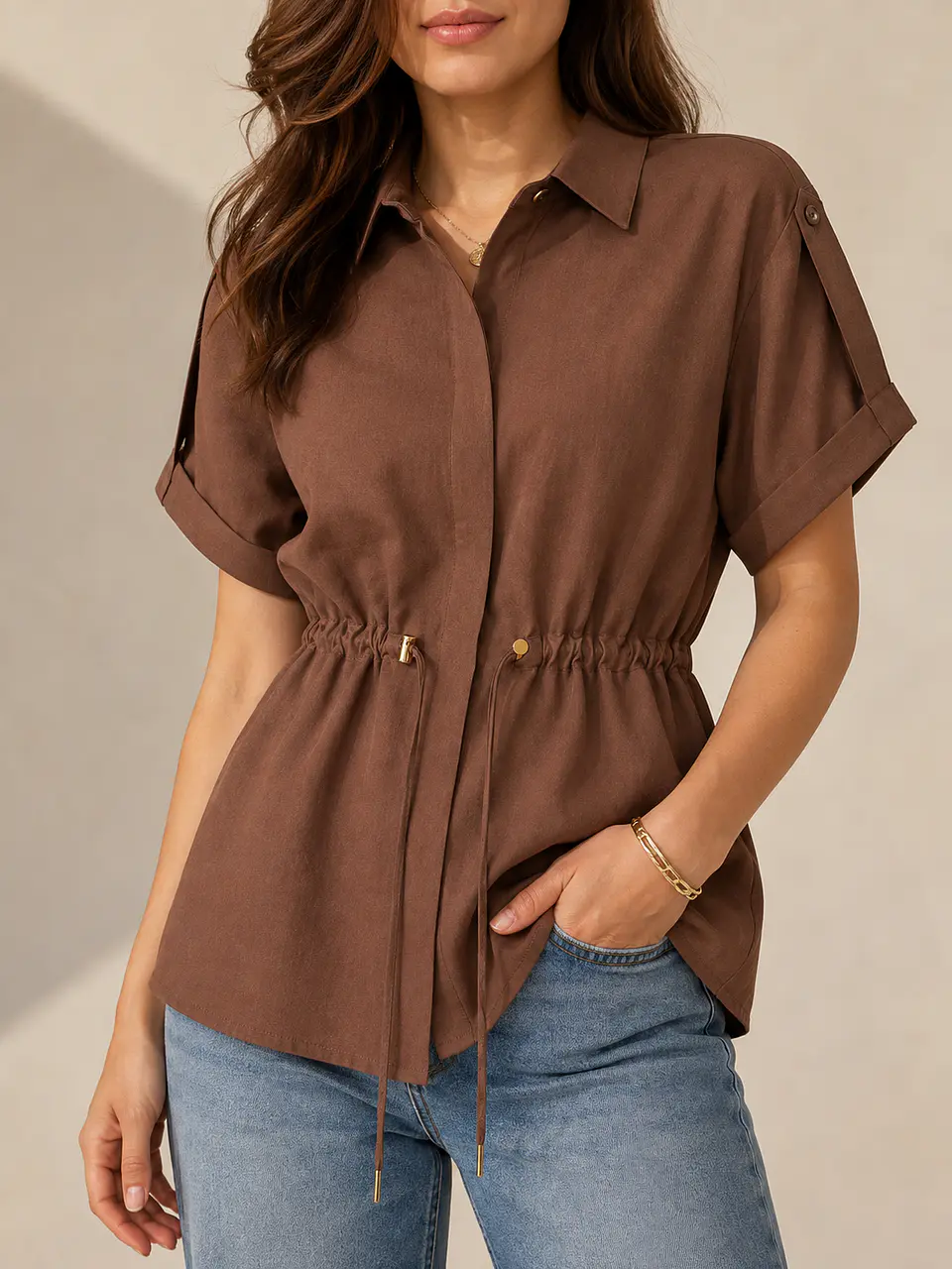 Blusa manga corta Chocolate Wados 4