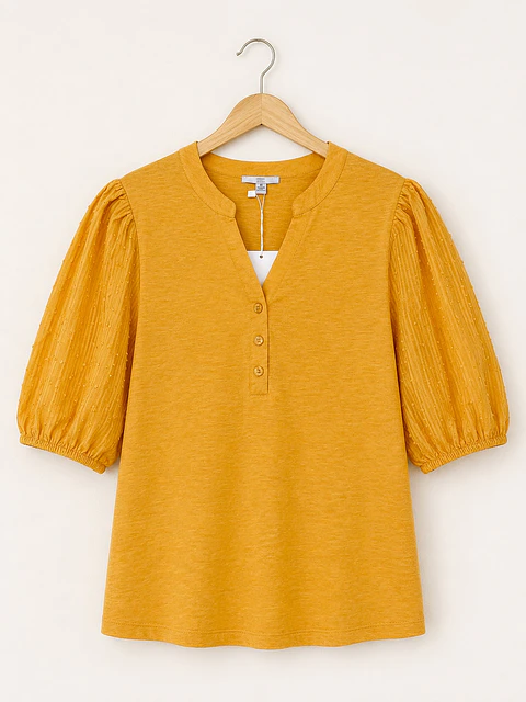Polera manga corta Naranja Wados