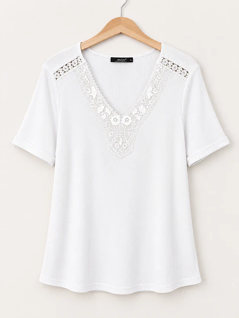 Polera manga corta Wados Blanca