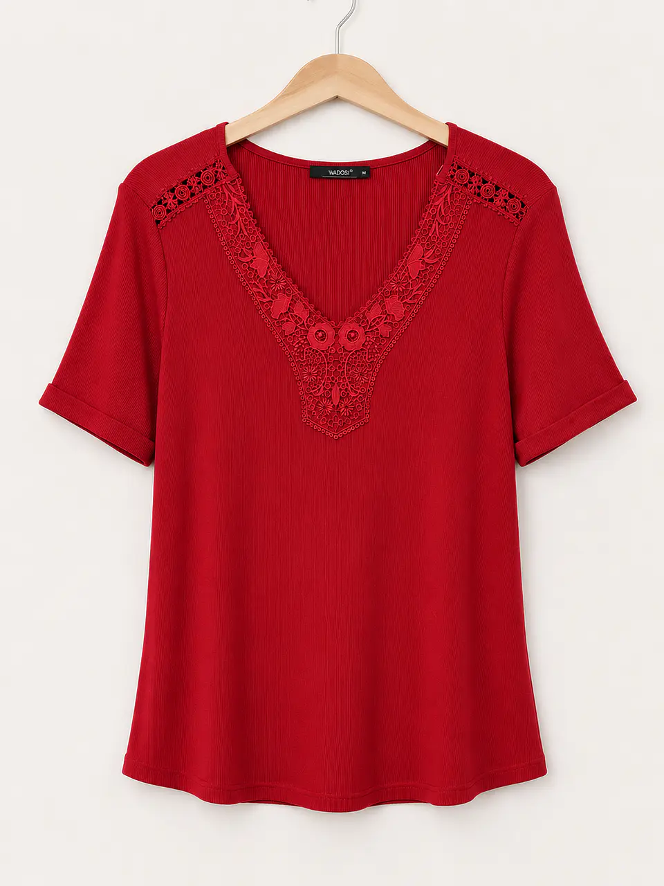 Polera manga corta Roja Wados 1