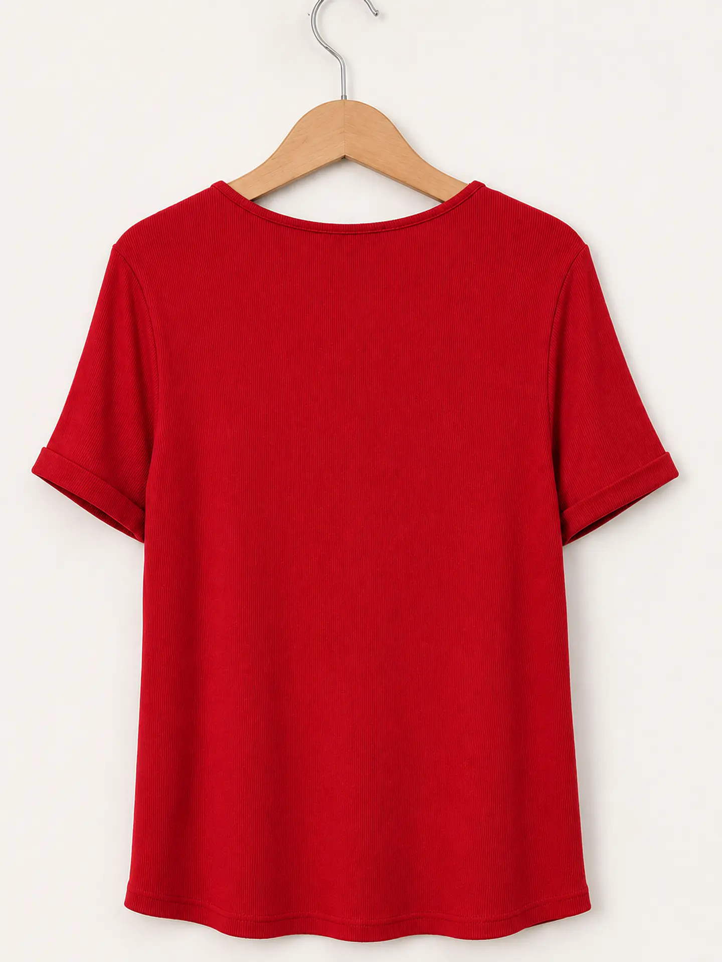 Polera manga corta Roja Wados 3