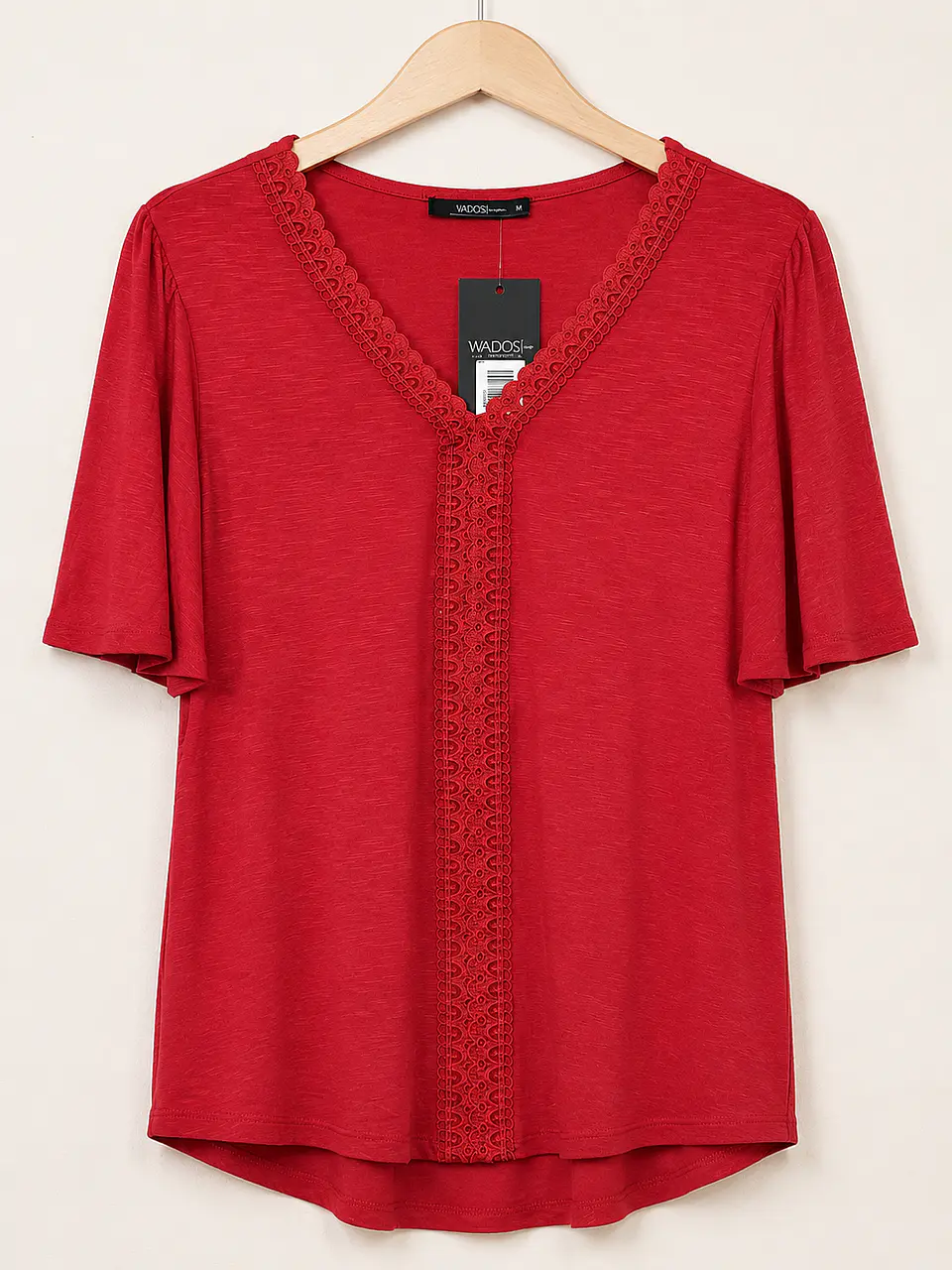 Polera manga corta roja Wados 1