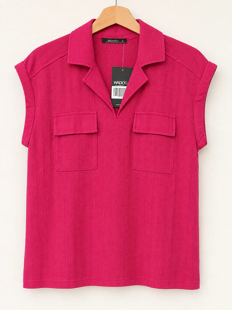 Blusa manga corta Fucsia Wados