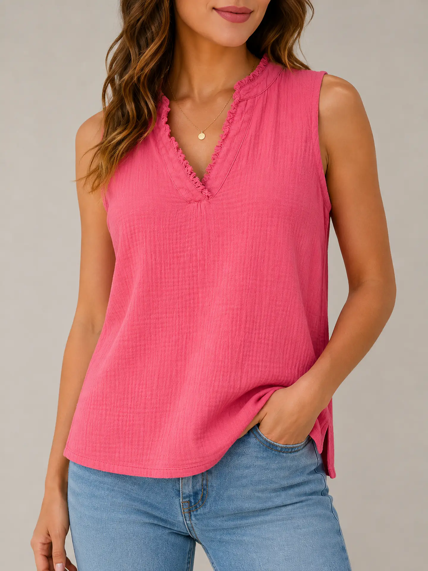 Blusa sin mangas Coral Wados 4