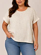 Blusa Lino manga corta Crudo Wados - Miniatura 4
