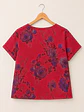 Blusa manga corta Lino Roja Wados - Miniatura 2