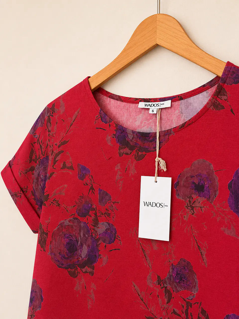 Blusa manga corta Lino Roja Wados 3