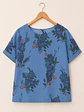 Blusa manga corta Lino Azul Wados - Miniatura 2