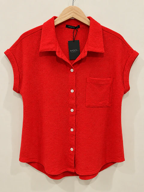 Blusa manga corta Naranja Wados