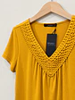Blusa manga corta Mostaza Wados - Miniatura 2