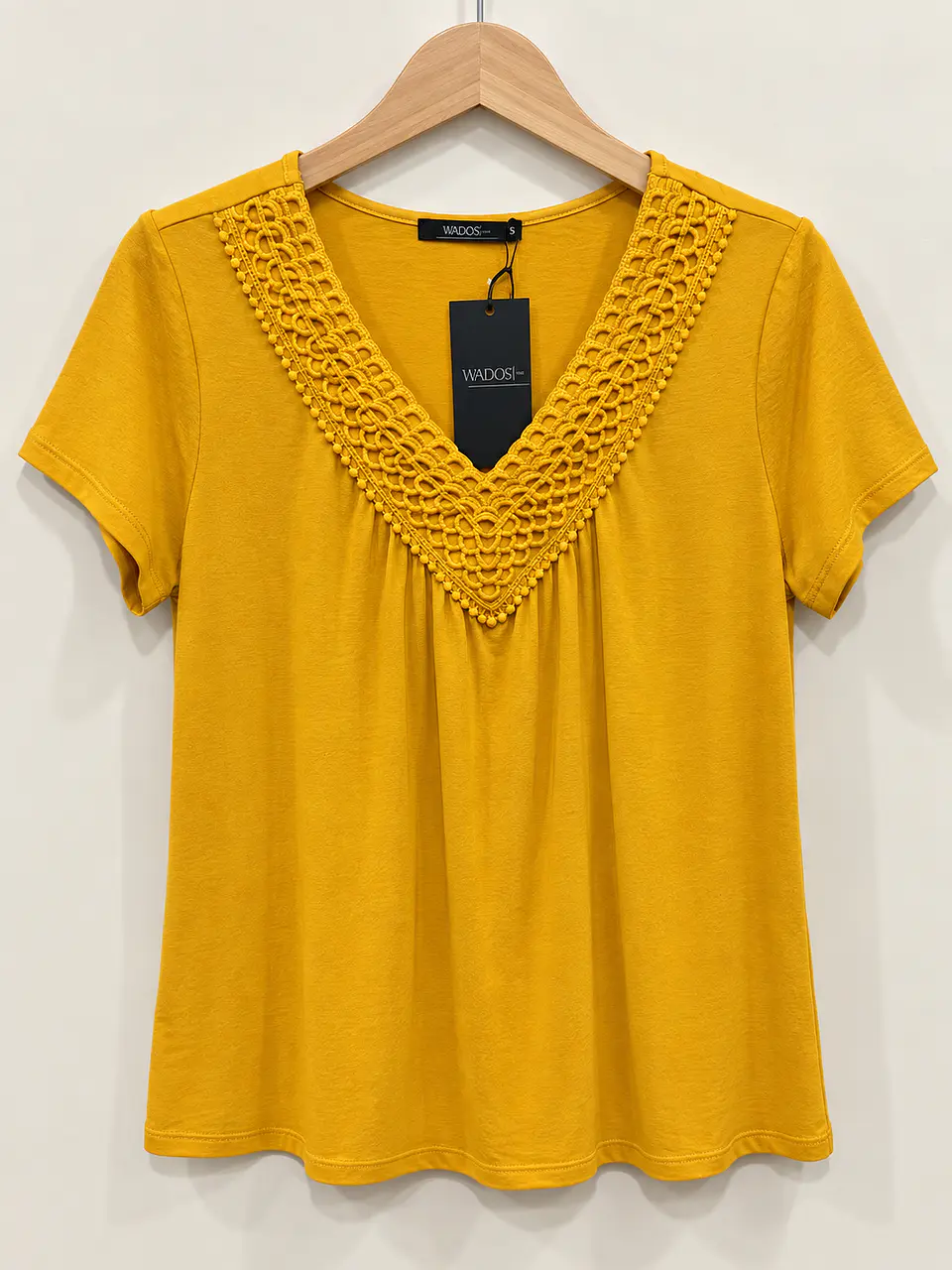 Blusa manga corta Mostaza Wados 1