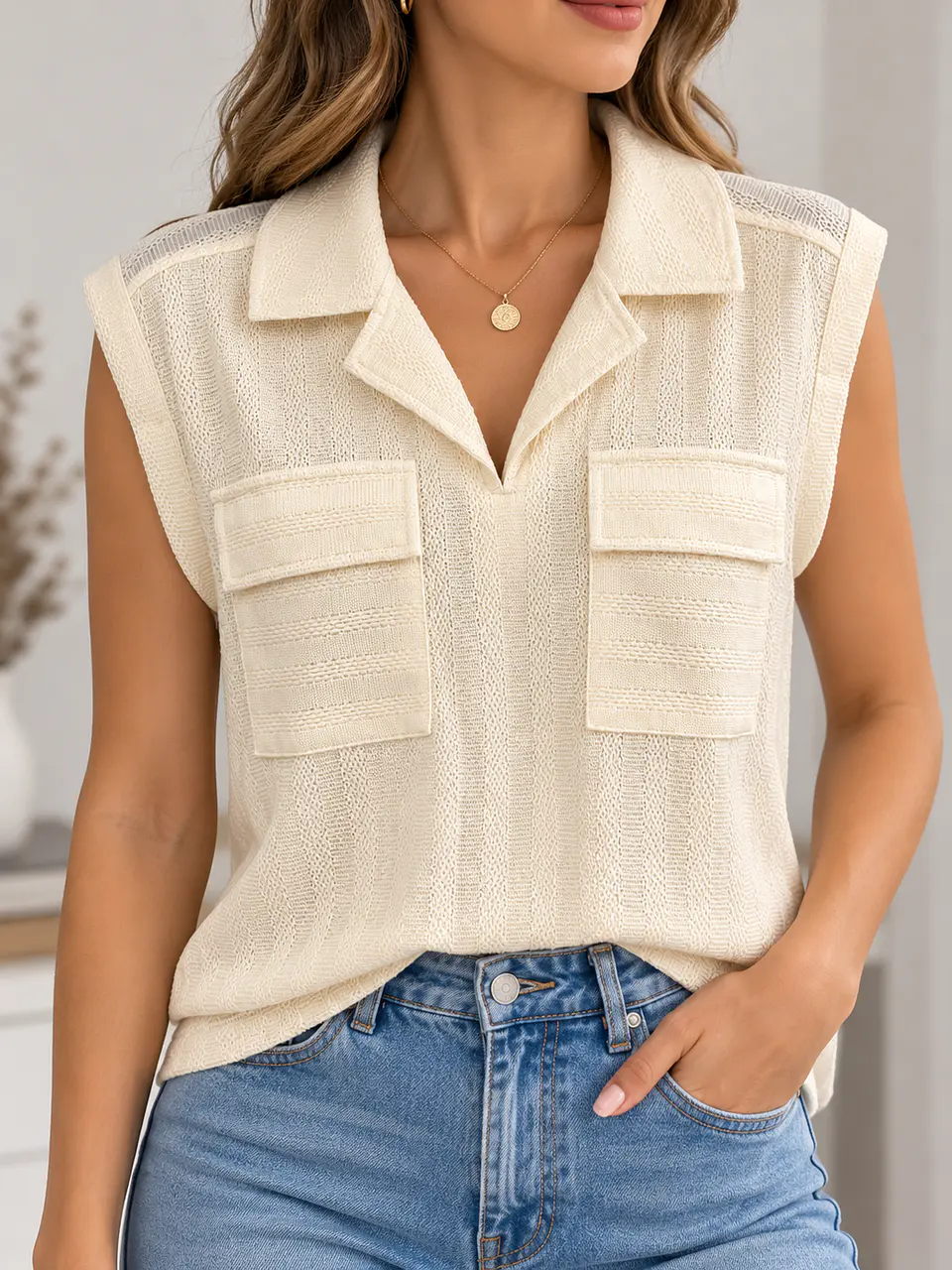 Blusa manga corta Crudo Wados 4