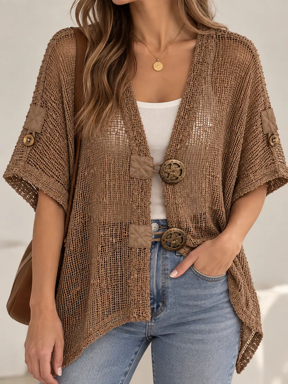Chaleco Tejido Cognac Wados 4
