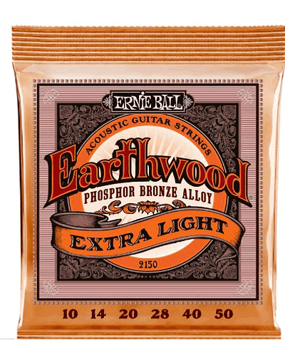 Set Cuerdas Guitarra Acústica 0.10 Ernie Ball Earthwood Phosphor Bronze