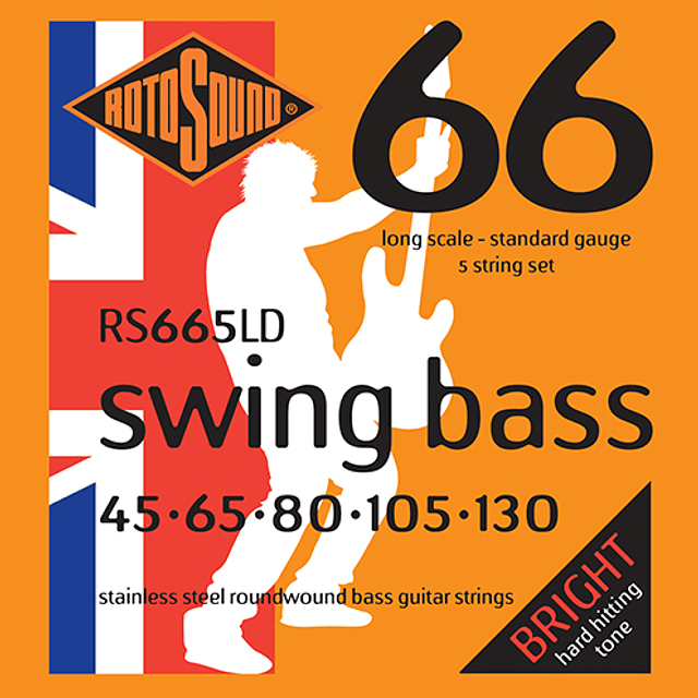 Set Cuerdas Bajo Eléctrico 5 Cuerdas Rotosound Swing Bass 66