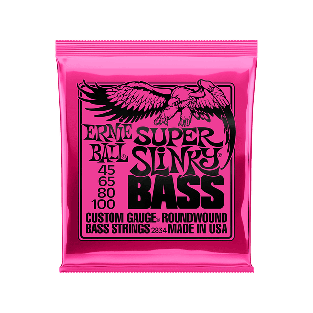 Set Cuerdas Bajo Eléctrico 4 Cuerdas Ernie Ball Super Slinky