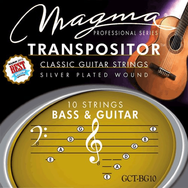 Set Cuerdas Guitarra Clásica Magma Transpositor Bass & Guitar Series (10 Cuerdas)