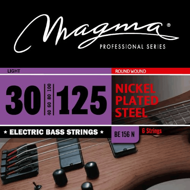 Set Cuerdas Bajo Eléctrico 6 Cuerdas Magma Nickel Plated Steel