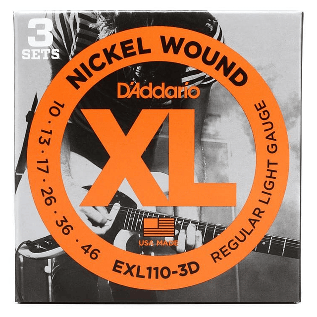 Pack Cuerdas Guitarra Eléctrica 0.10 D'Addario EXL110