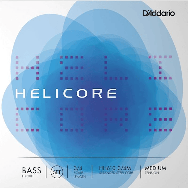 Set Cuerdas Contrabajo Orquesta D'Addario Helicore Hybrid