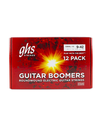 Pack 12 Sets Guitarra Eléctrica GHS Boomers 0.09