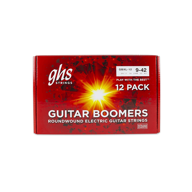 Pack 12 Sets Guitarra Eléctrica GHS Boomers 0.09 1