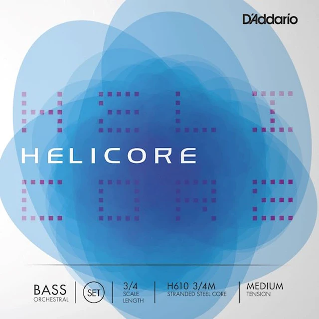 Set Cuerdas Contrabajo Orquesta 1/4 D'Addario Helicore