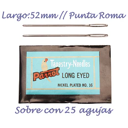 AGUJA JB LANA PARROT N16 SB x 25u