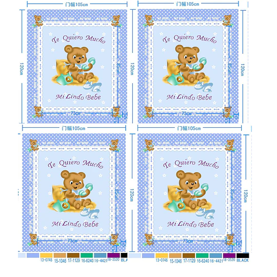 POLAR DOBLE ANCHO BEBE CUADROS