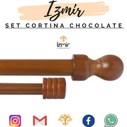 SET DE MADERA CHOCOLATE 1.5 MT 19/28 MM