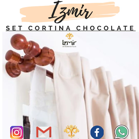 SET DE MADERA CHOCOLATE 1.5 MT 19/28 MM