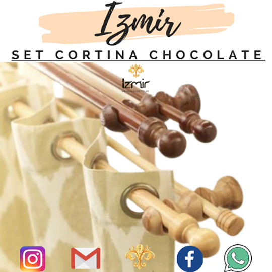 SET DE MADERA CHOCOLATE 1.5 MT 19/28 MM