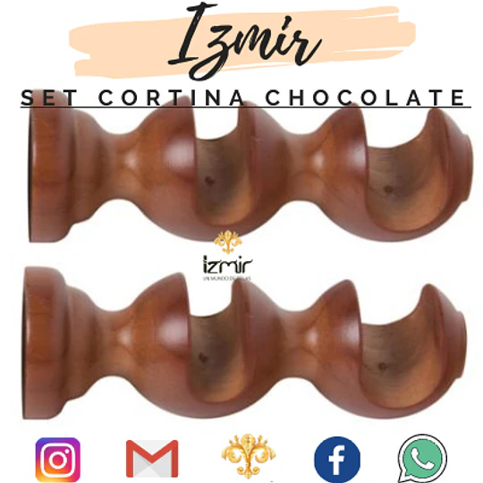 SET DE MADERA CHOCOLATE 2 MT 19/28 MM