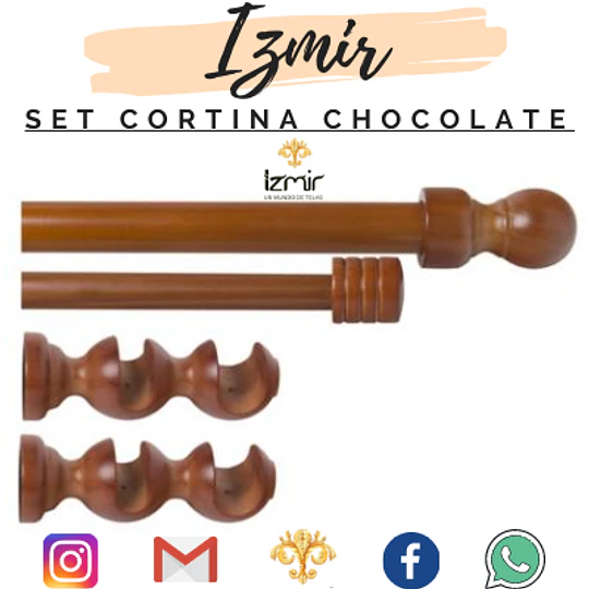 SET DE MADERA CHOCOLATE 2 MT 19/28 MM