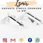 SOPORTE CROMADO SIMPLE 12 MM