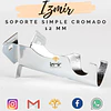 SOPORTE CROMADO SIMPLE 12 MM