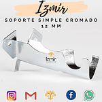 SOPORTE CROMADO SIMPLE 12 MM