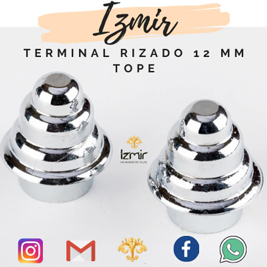 TERMINAL PLASTICO COLOR CROMADO