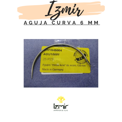 AGUJA CURVA 6 MM