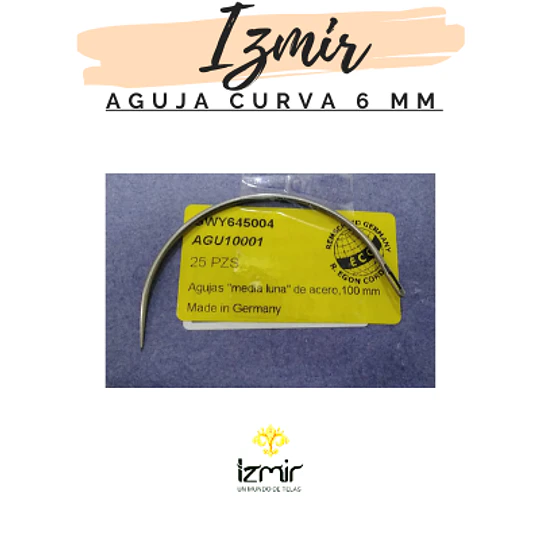 AGUJA CURVA 6 MM