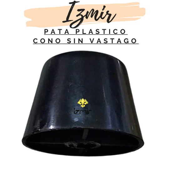 PATA PLASTICA NEGRA CONO SIN VÁSTAGO